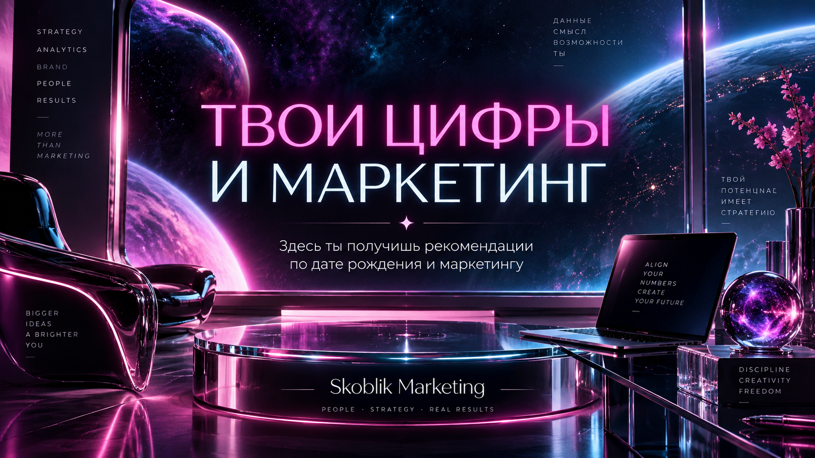 Твои цифры и маркетинг — космическое пространство Skoblik Marketing